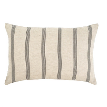 Valley Stripe Linen Pillow 16x24"