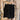 Tie Waist Linen Black Shorts on a hanger against a wooden background