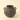 A dark gray textured ceramic pot with two loop handles