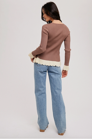 Side Slit Ribbed Shirt