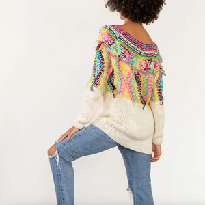 Multi Oversized Bohemian Pullover Sweater