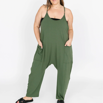 Abigael Romper in Moss Green