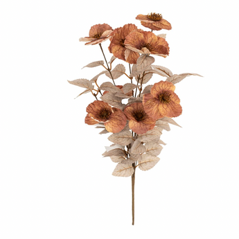 Wild Poppy Sprig Faux Botanical