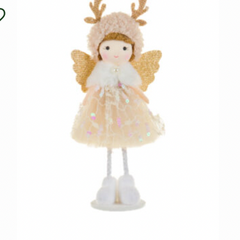 White and Gold Sequin Petticoat Cherubic Flying Angel