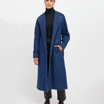 The Caitlin Denim Trench Coat