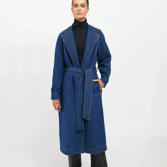 The Caitlin Denim Trench Coat