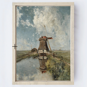 Vintage Windmill Landscape