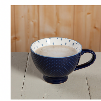 Ink Stamped Latte Mug 14 oz