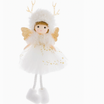 Cherub with White Dress and Antlers