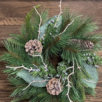 11” Pine Candle Ring