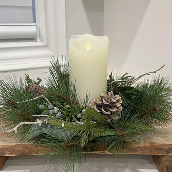 11” Pine Candle Ring