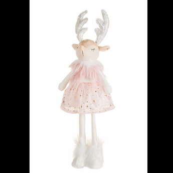 Pink Wool Deer Figurine