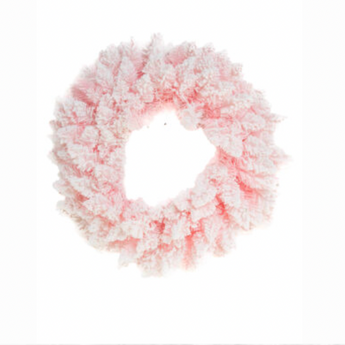 Pink Flocked Wreath