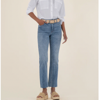 Kelsey High Rise Ankle Flare Jeans