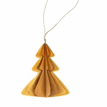 Brass Tree Origami Ornament