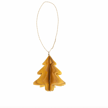 Brass Tree Origami Ornament