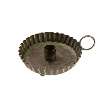 Old World Candle Holder - Pie Crust