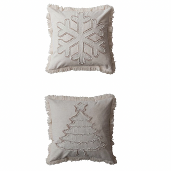 Snowflake and Tree Pillows