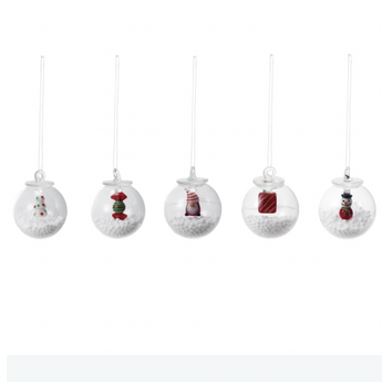 Glass Snow Globe Ornaments