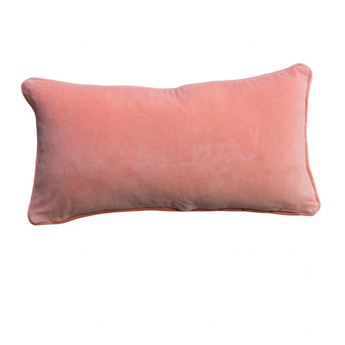 24"L Pink Velvet Pillow