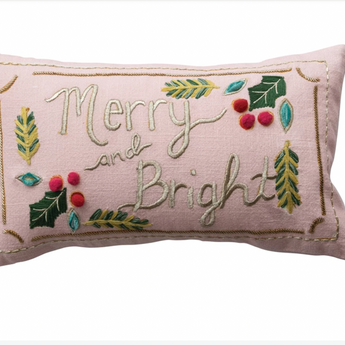 18"L x 10"H Merry & Bright Pillow