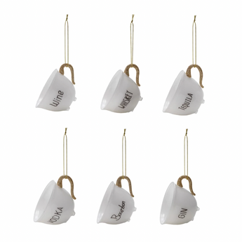 3-3/4"L Glass Teacup Ornament