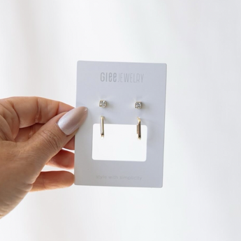 Duet Set-Square Earrings