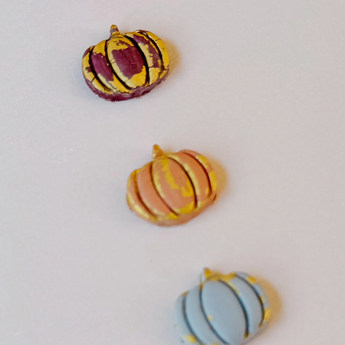 Cozy Pumpkin Earrings / Clay