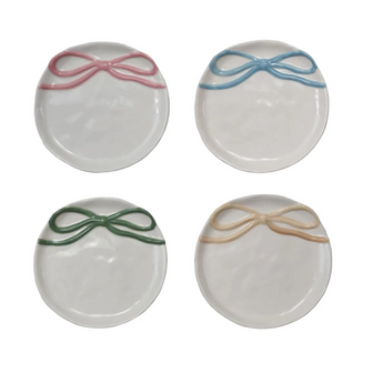 Stoneware Dish With Bows