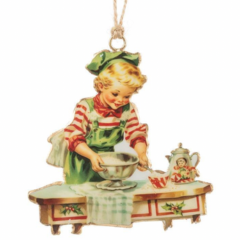 Girl in Kitchen Ornament