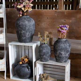 Black Terracotta Vase