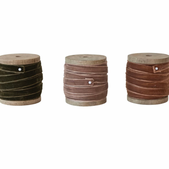 10 Yard Velvet Ribbon - Earth Tone