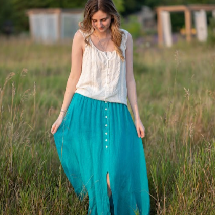 Meo Linen Skirt | Jade