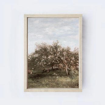 Vintage Apple Blossom Wooden Sign
