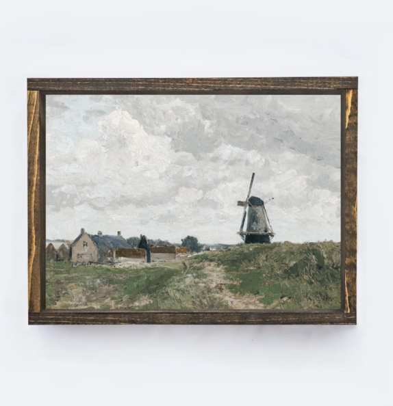 Dutch Windmill Wooden Sign