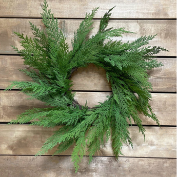 22" Fresh Touch Sequoia Cypress Wreath