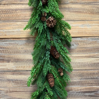 72" Fresh Touch Pine, Spruce & Cypress Garland