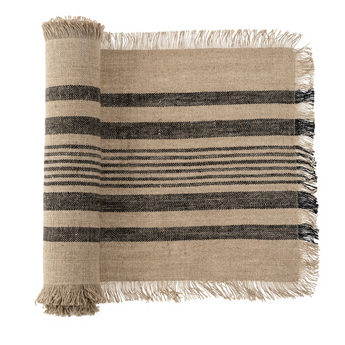 French Stripe Linen Runner