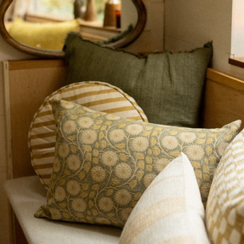 Marigold Block Print Pillow