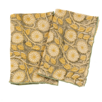 Marigold Block Print Tea Towels