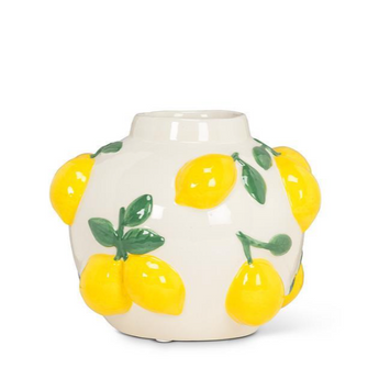 Round Vase with Lemons