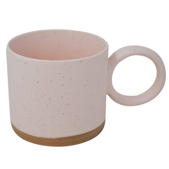 Round Handle Pink Mug