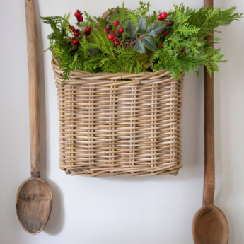 Wall Basket Kubu Grey