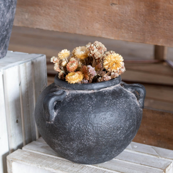 Low Round Terracotta Vase