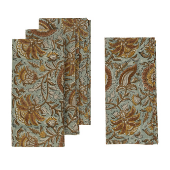 Dahlia Block Print Napkins