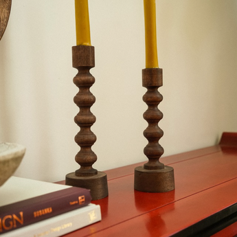 Woodspun Candle Holder