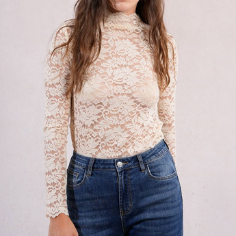 Cream Lace Shirt