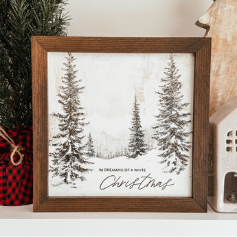 White Christmas Sign