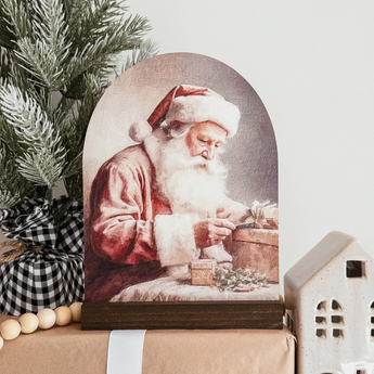 Vintage Santa Mini Sign