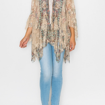 Lace Tiered Cardigan